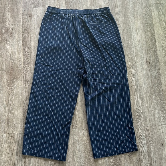 Eileen Fisher Woven Tencel Grain Striped Wide Leg Pants - Picture 7 of 7